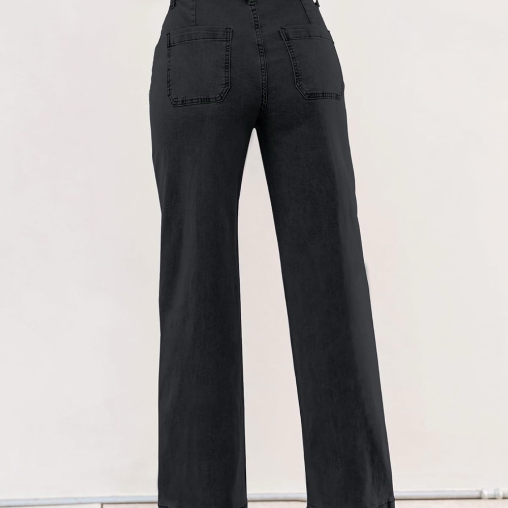 luvamia‎ Wide Leg Jeans High Waist Straight Leg Baggy Trouser Jeans - Picture 2 of 7